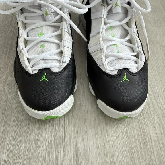 Nike JORDAN 6 Rings GS Sneakers Electric Green Black White 323419-130 Size 6.5Y - Picture 9 of 16